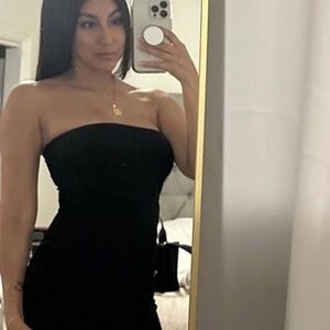 Elegant Black Strapless Dress